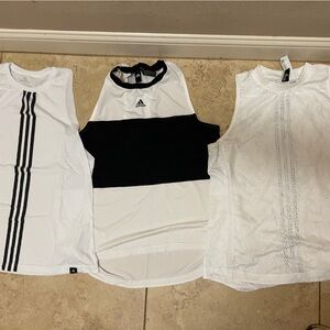 LOT-womens sleeveless adidas athletic tops L XL L